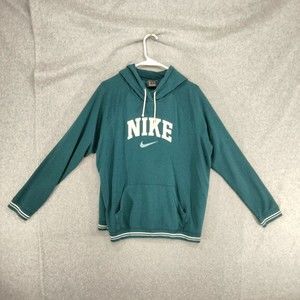 Nike Pullover Light Hoodie Womens Size XL  Green White Varisty Swish Sportswear
